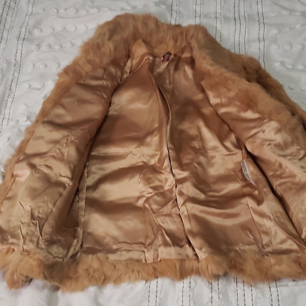 Vintage women's Opera rabbit tanned fur jacket Medium - Picture 5 of 8